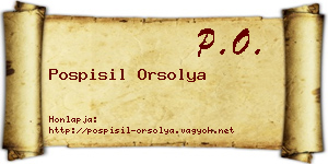 Pospisil Orsolya névjegykártya