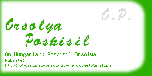 orsolya pospisil business card